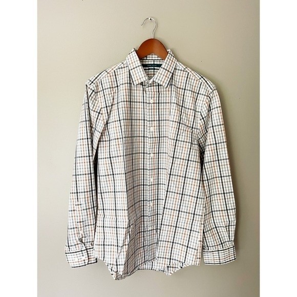 Perry Ellis Other - Perry Ellis Non Iron Plaid Collared Button Down Shirt Medium